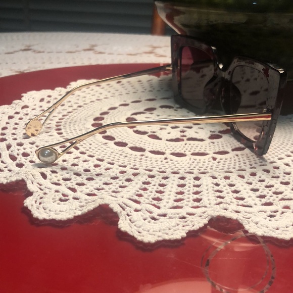 Classic Oversized Square Sunglasses Women New Fashion Black Leopard Sun Glasses - Picture 5 of 5